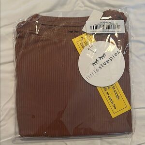 Little Sleepies Caramel ribbed two piece.